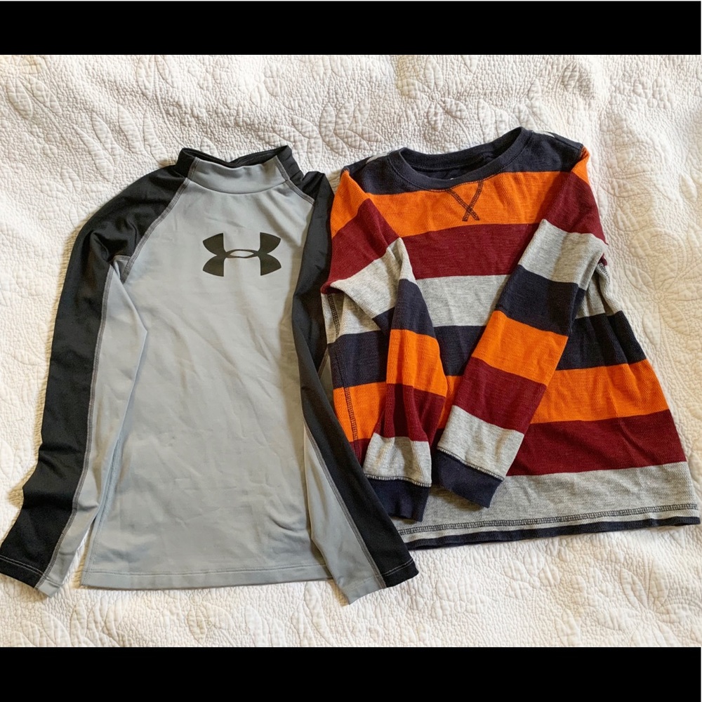 Boys long sleeve shirts under armour gymboree
